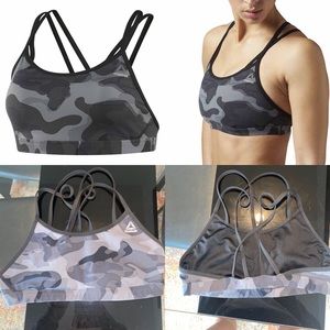Reebok Hero Strappy Camo Bra medium
